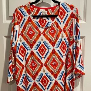 Chico’s 3/4 top Size 3 95% Rayon 5% Spandex